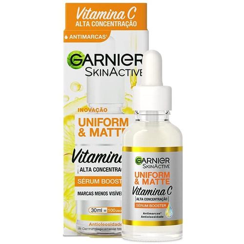 Sérum Booster Uniform e Matte Vitamina C Garnier 30ml