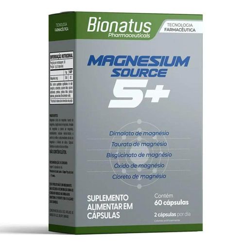 Magnesium Source 5+ Bionatus com 60 Cápsulas