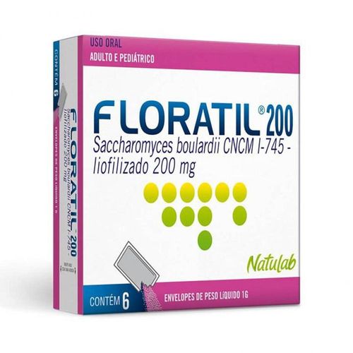 Floratil 200mg/g Pó para Uso Oral com 6 Sachês com 1g