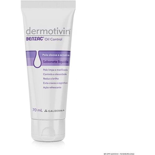 Sabonete Líquido Benzac Oil Control Dermotivin 70ml