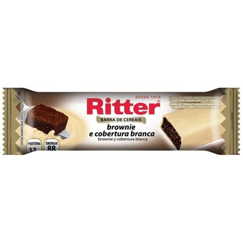 Ritter Barra de Cereal Light Brownie com Sabor Chocolate Branco 20g