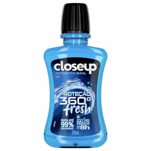 Enxaguante Antisséptico Bucal Closeup Ice Proteção 360° Fresh 250ml