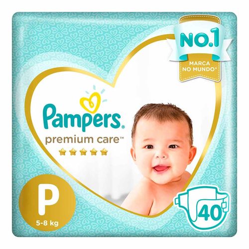 Fralda Pampers Premium Care P com 40 unidades