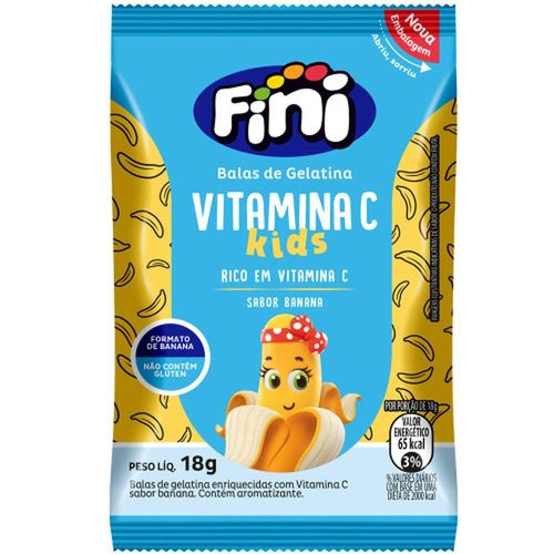 Fini Gelatinas Bala Gelatina Bananas 18g