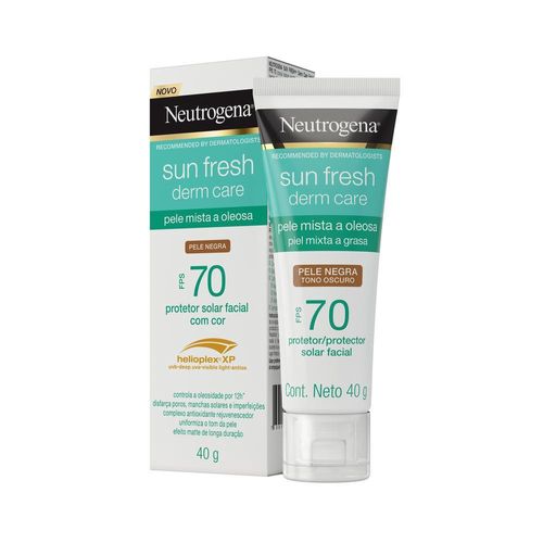 Protetor Solar Facial Sun Fresh Derm Care Pele Negra Neutrogena 40g