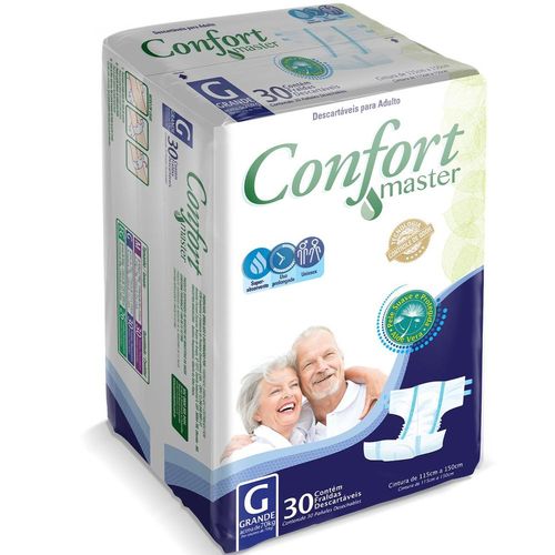 Fralda Geriatrica Confort Master G com 30 Unidades