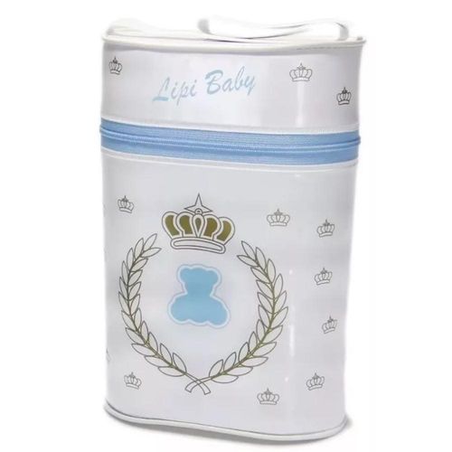 Lipi Baby Protetor Térmico Mamadeira Duplo Cor Azul com 1 Unidade
