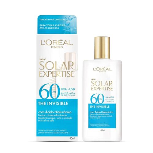 Protetor Solar Facial L'Oréal Paris Solar Expertise The Invisible FPS 60 40ml