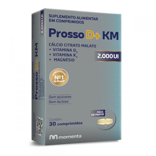 Prosso D+KM 2000UI com 30 Comprimidos