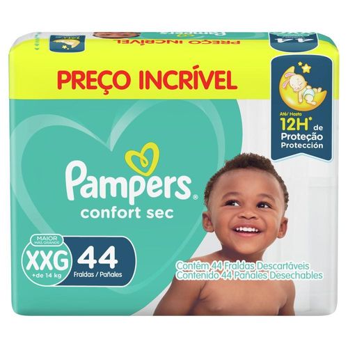 Fralda Pampers Confort Sec XXG com 44 Unidades