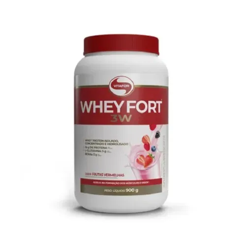 Whey Fort 3W Sabor Frutas Vermelhas 900g
