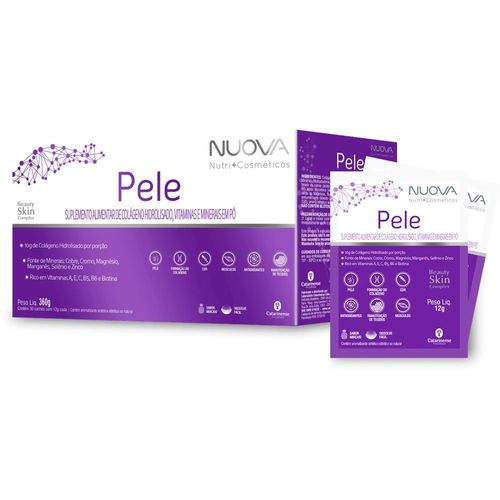 Nuova Pele Sabor Abacaxi com 30 Sachês com 12g