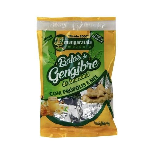 Balas de Gengibre da Amazônia com Própolis e Mel 100% Natural 40g