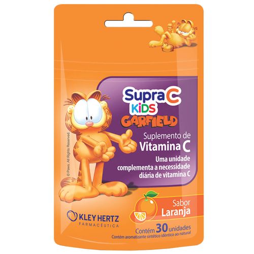 Vitamina C Supra C Kids Sabor Laranja com 30 Unidades