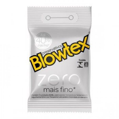 Preservativo Blowtex Zero com 3 Unidades