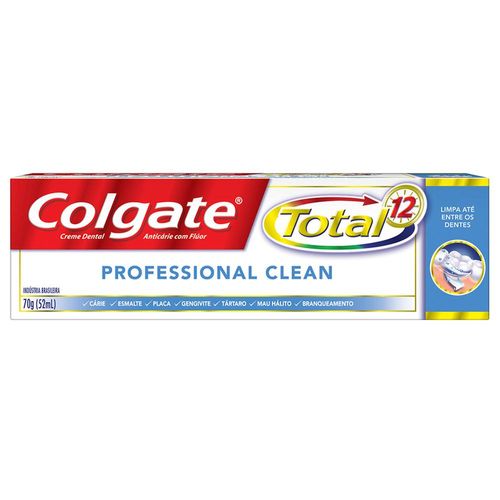 Creme Dental Colgate Total 12 Professional Clean 70g