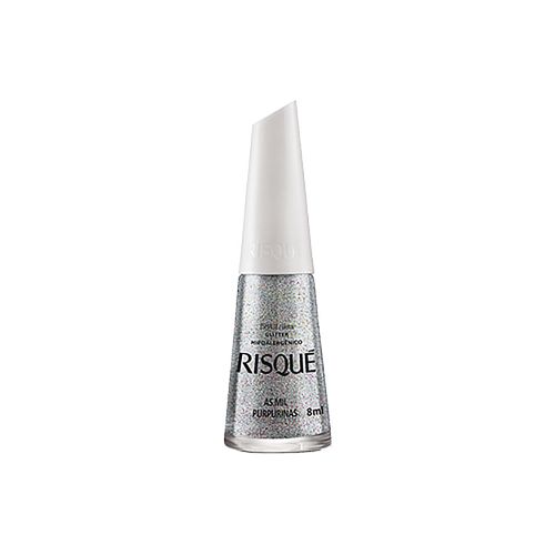 Esmalte Risqué As Mil Purpurinas Efeito Glitter Hipoalergênico com 8ml