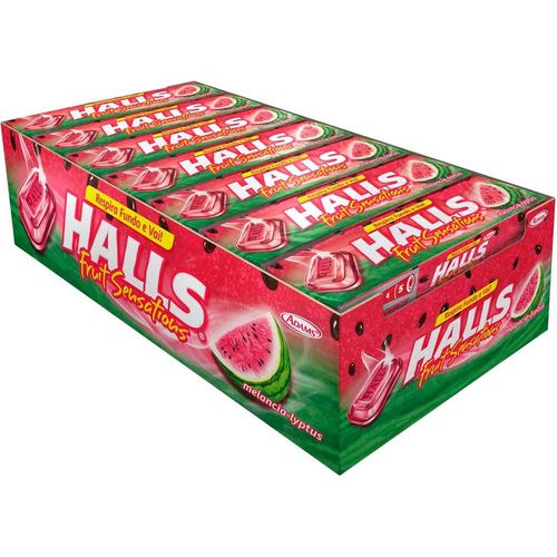 Balas Halls Sabor Melância com 21 Unidades com 34g