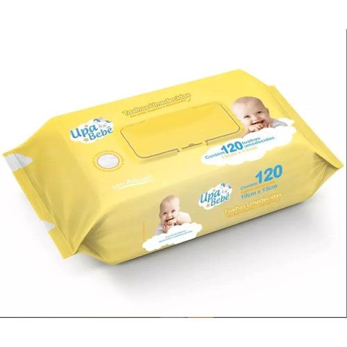 Toalhas Umedecidas Upa Bebê Premium com 120 Unidades