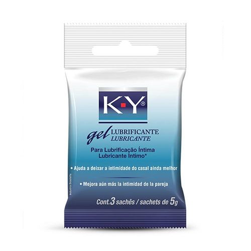 Gel Lubrificante Íntimo K-Y Original com 3 Unidades com 5g