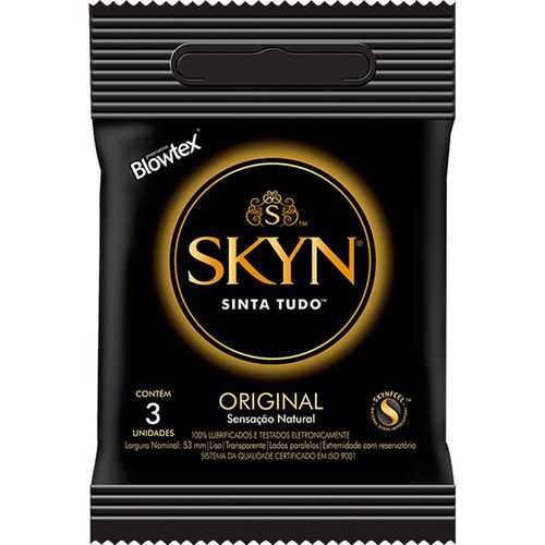 Preservativos Blowtex Skyn Original com 3 Unidades