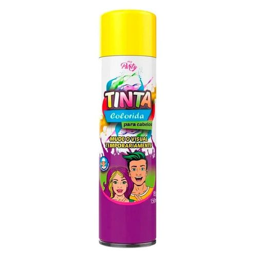 Tinta Spray para Cabelo Aeroflex Amarelo 150ml