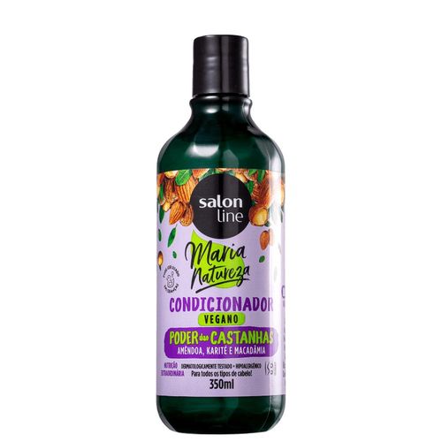 Salon Line Condicionador Poder das Castanhas Amêndoa Karité e Macadamia Maria Natureza 350ml