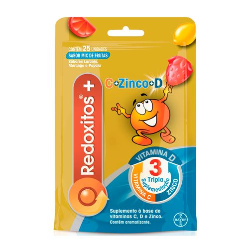 Redoxitos Tripla Ação Sabor Mix de Frutas com 25 Gomas