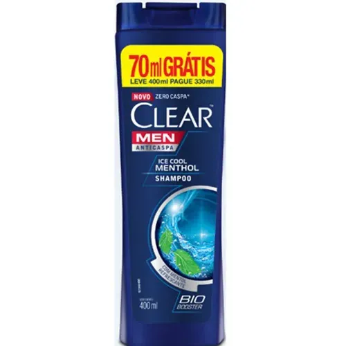 Shampoo Anticaspa Clear Men Ice Cool Mentho 400ml