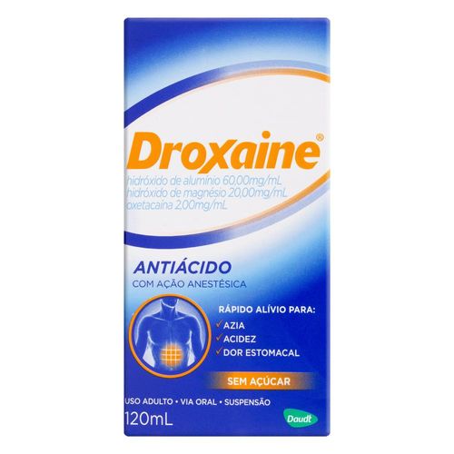 Droxaine 60mg/ml + 20mg/ml + 2mg/ml Suspensão de Uso Oral Frasco 120ml