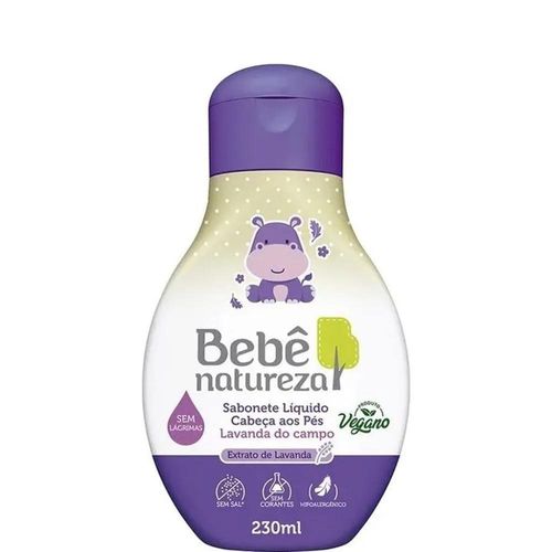Sabonete Líquido Bebê Natureza Cabeça Aos Pés Lavanda 230ml