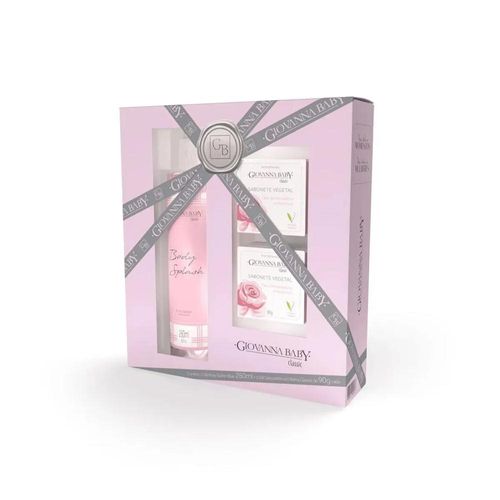Kit Body Splash Giovanna Baby Classic 260ml + 2 Sabonetes em Barra 90g
