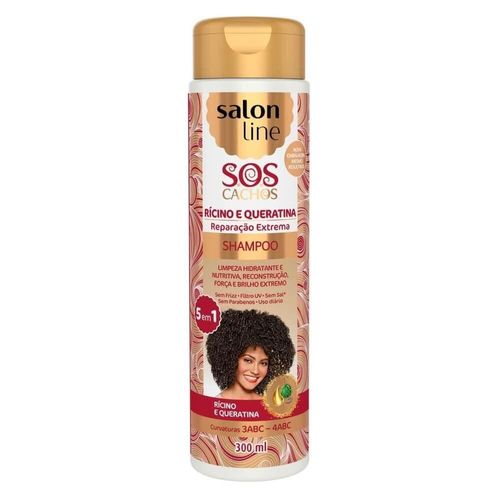 Shampoo S.O.s Cachos Salon Line Rícino e Queratina 300ml
