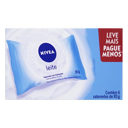 Sabonete Proteína do Leite Nivea com 6 Unidades com 85g