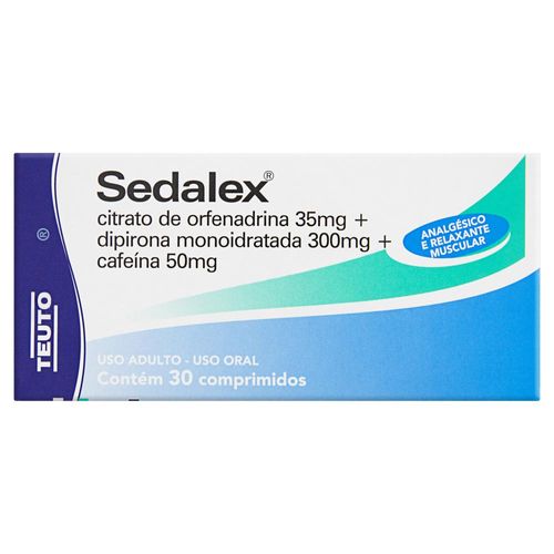 Sedalex 300mg + 50mg + 35mg com 30 Comprimidos Revestidos