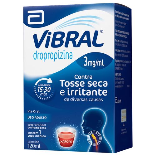 Vibral 3mg/ml com Copo Medidor Xarope de Uso Adulto Frasco 120ml