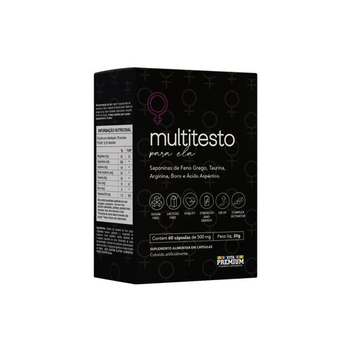 Suplemento Alimentar Multitesto Energia Mulher com 60 Cápsulas