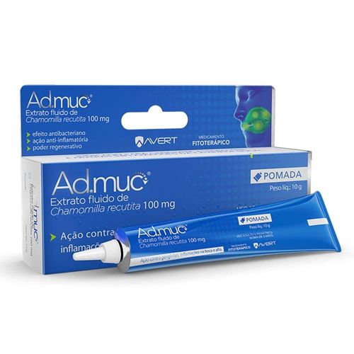 AdMuc 100mg/g Pomada de Uso Bucal Bisnaga 10g