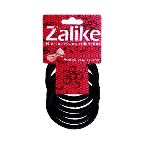 Elástico para Cabelos Preto sem Metal Zalike com 6 Unidades