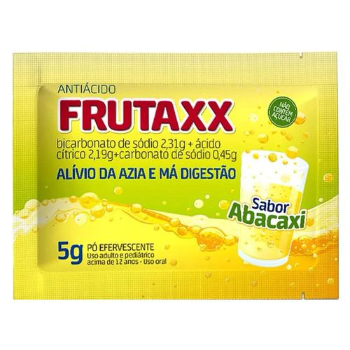 Antiácido Frutaxx Sabor Abacaxi Pó Efervescente com 50 Sachês com 5g