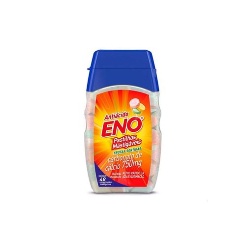 Sal de Frutas Eno Tabs Sabor Frutas Sortidas com 48 Pastilhas Mastigáveis