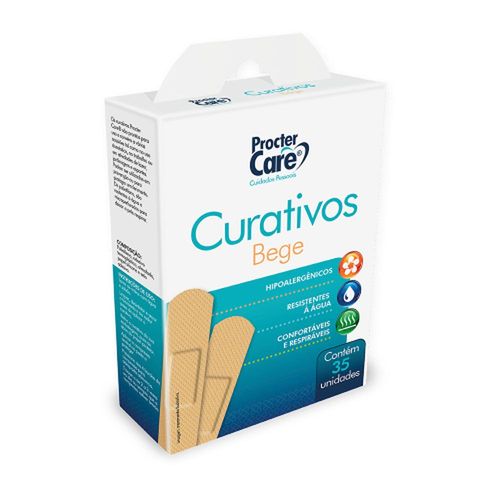 Curativo Procter Care Bege com 35 Unidades