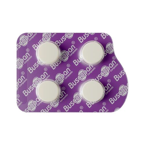 Buscopan Composto 10mg + 250mg com 4 Comprimidos Revestidos