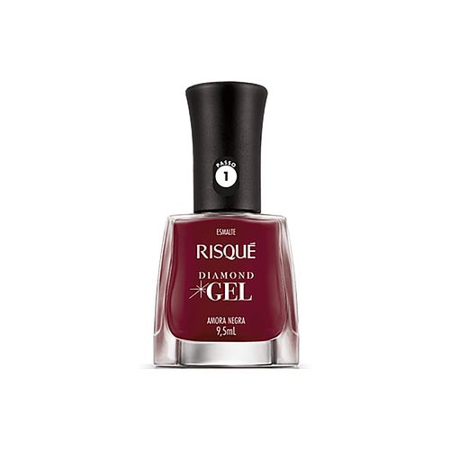 Esmalte Risqué Diamond Gel Amora Negra 8ml