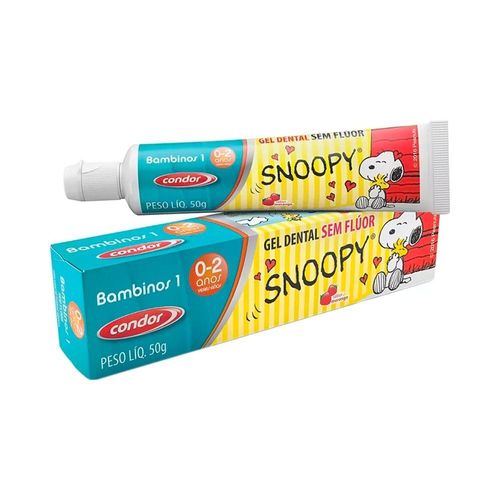 Gel Dental Infantil Snoopy Sem Flúor Condor Baby 50g