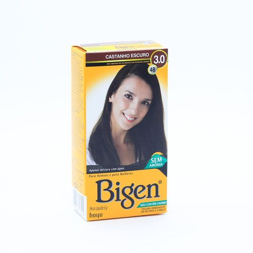 Tintura Permanente Bigen 48 Nº 3.0 Castanho Escuro com 1 Unidade