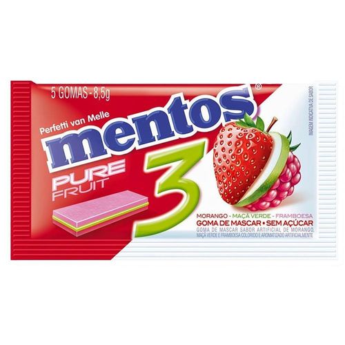 Chicletes Mentos 3 Camadas Fruit 8.5g