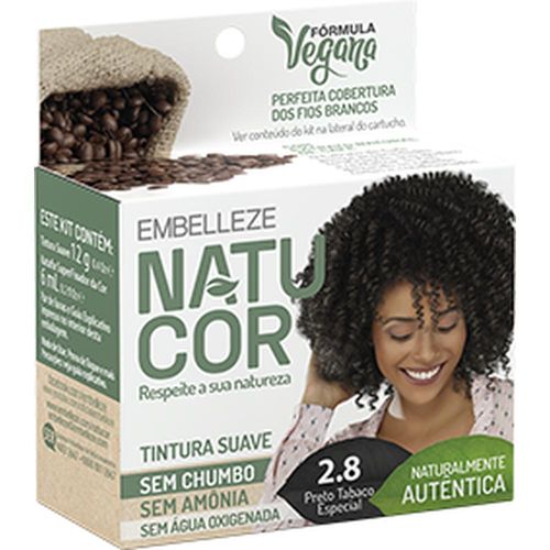Coloração Natucor N° 2.8 Preto Tabaco Especial com 1 Unidade