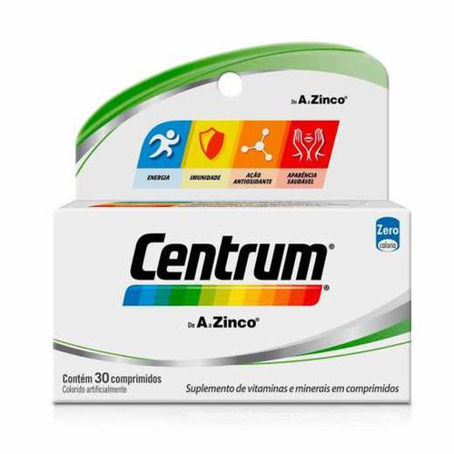 Suplemento Vitamínico Mineral Centrum de A-Z com 30 Comprimidos