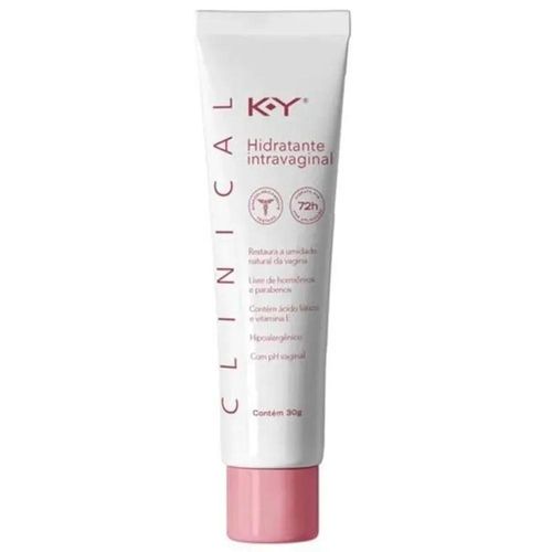 Hidratante Intravaginal K-Y Gel Clinical com 10 Aplicadores 30g